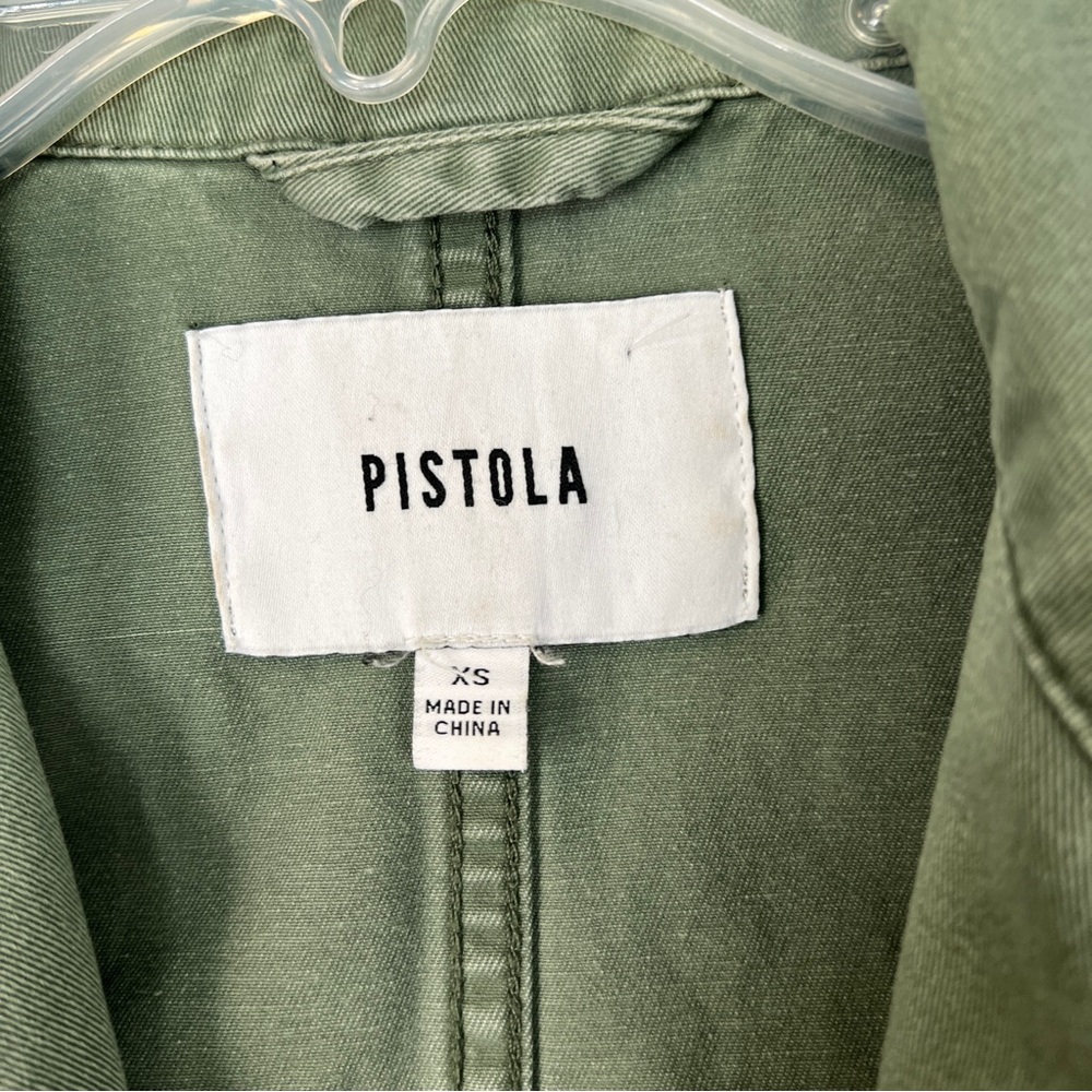 pistola Olive Green Short-Sleeve Utility Jumpsuit - Picture 4 of 15